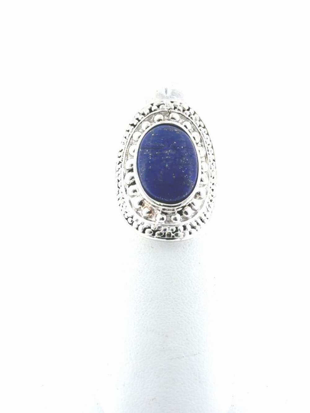 Sterling silver and lapis ring
